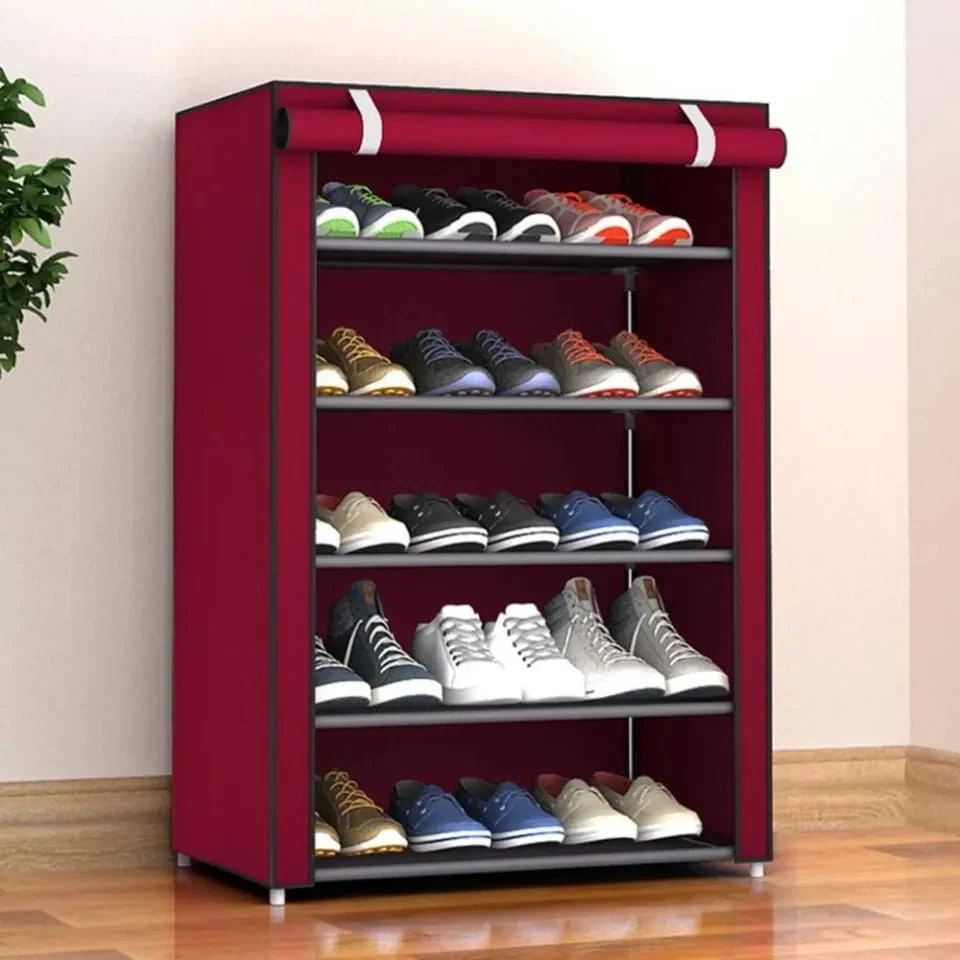 Portable Shoe Rack Organizer with Cover